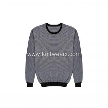 Men's Classic Knitted Purl Stitch Sweater Crewneck Pullover